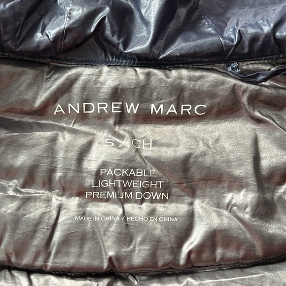 Andrew Marc Packable Lightweight Down  Puffer Quilt Jacket Sz S/M Dark Navy*Read - Picture 6 of 11